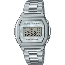 Casio A‑1000D‑7EF Γυναικείο Ψηφιακό (Vintage) Ρολόι με Ασημί Μεταλλικό Μπρασελέ